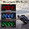 Motorcycle RPM Mini Meter Universal LCD Digital Tachometer Gauge Engine Tach Meter Display 0