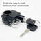 Compact Motorcycle Helmet Lock, Weather Resistant Anti Theft Lock with Keys for Motorbike, Scooter, E Bike Protection