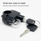 Compact Motorcycle Helmet Lock, Weather Resistant Anti Theft Lock with Keys for Motorbike, Scooter, E Bike Protection