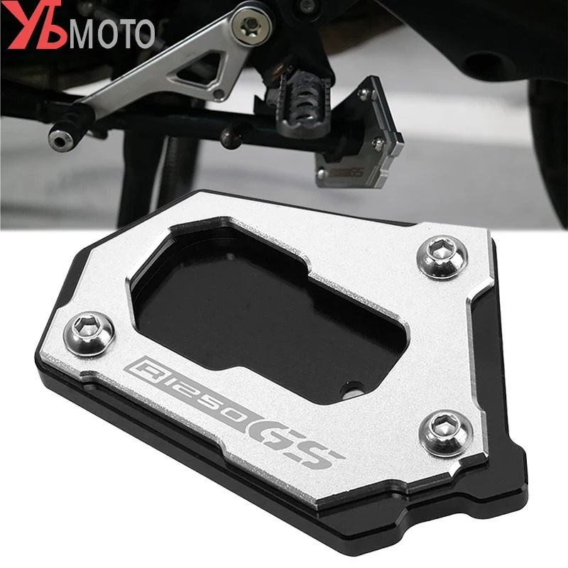 Side Stand Extension Pad Motorcycle Kickstand Base Support Durable AntiFall Pad 0