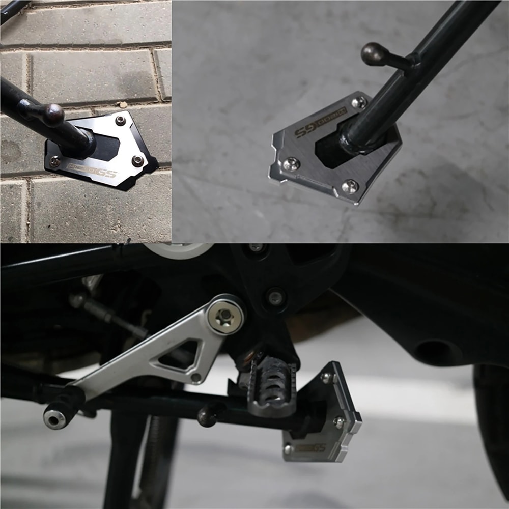 Side Stand Extension Pad Motorcycle Kickstand Base Support Durable AntiFall Pad 2