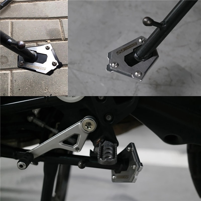 Side Stand Extension Pad Motorcycle Kickstand Base Support Durable AntiFall Pad 2