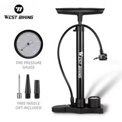 portable stainless steel bike pump, bicycle pump, schrader presta valve inflator for road and mountain bikes