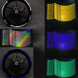 road bike reflective wheel decal, motorcycle car rim stripe sticker, sport wheel tape