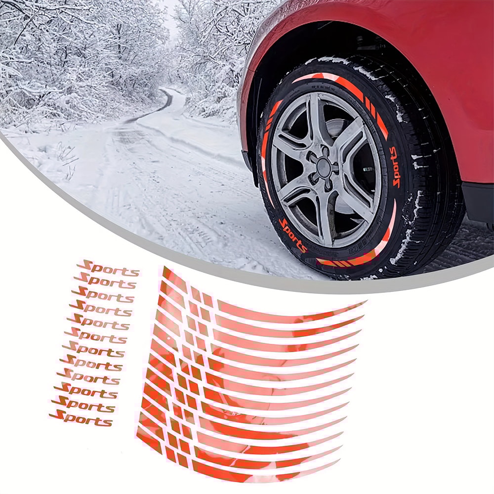 Road Bike Reflective Wheel Decal, Motorcycle Car Rim Stripe Sticker, Sport Wheel Tape