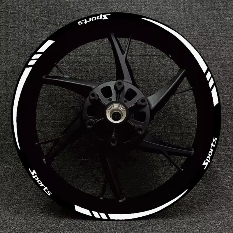 Road Bike Reflective Wheel Decal, Motorcycle Car Rim Stripe Sticker, Sport Wheel Tape
