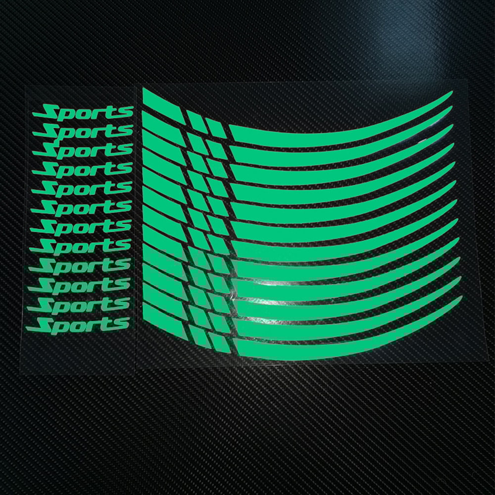 Road Bike Reflective Wheel Decal, Motorcycle Car Rim Stripe Sticker, Sport Wheel Tape