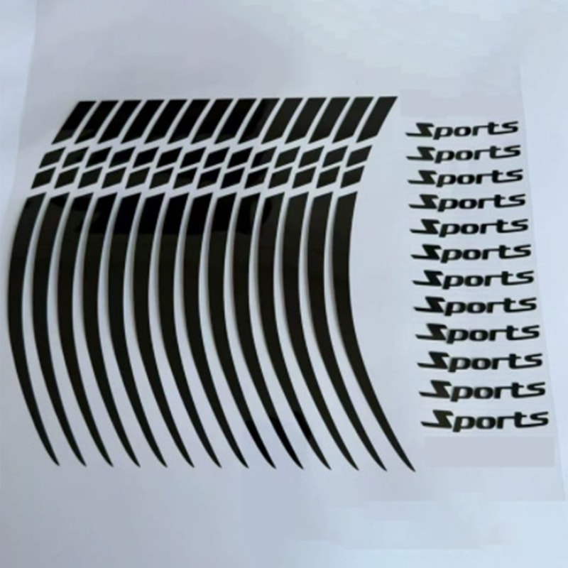 Road Bike Reflective Wheel Decal, Motorcycle Car Rim Stripe Sticker, Sport Wheel Tape