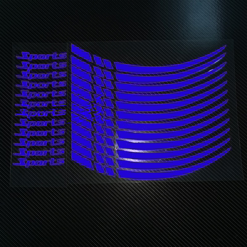 Road Bike Reflective Wheel Decal, Motorcycle Car Rim Stripe Sticker, Sport Wheel Tape