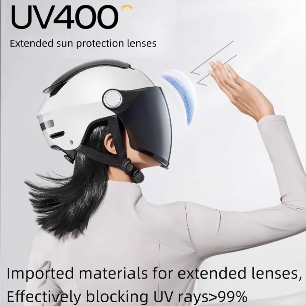 Summer Electric Bike Helmet Open Face Dual Lens Motorcycle Helmet Breathable Jet Scooter Helmet For