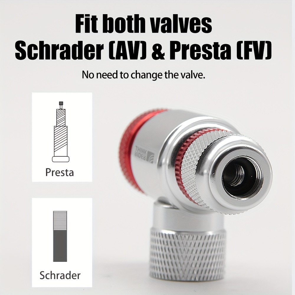 Aluminum Bike Pump Bicycle Inflator Schrader Presta Valve Adapter Tire Tube Pump For Bicycles 2