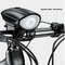 USB LED Waterproof Bicycle Light, Black Bike Horn Headlight for Outdoor and Mountain Rides
