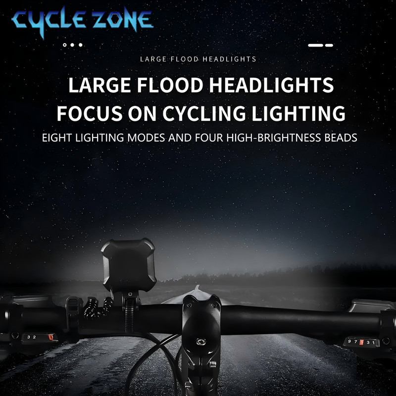 MTB Bike Horn TYPE C Rechargeable Bicycle Light Electronic Bell Cycling Warning Headlight For Safe 3