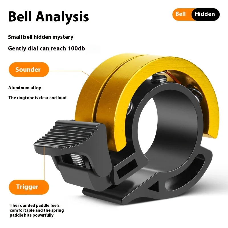 Super Loud Bicycle Bell Folding Bike Invisible Horn Adult Bicycle Accessory 1