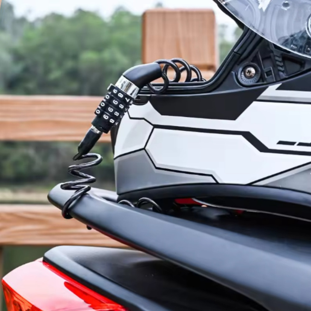 Steel Cable Bicycle Lock, Combination Number Chain, Digit Security Password, Anti Theft Bike Accessory