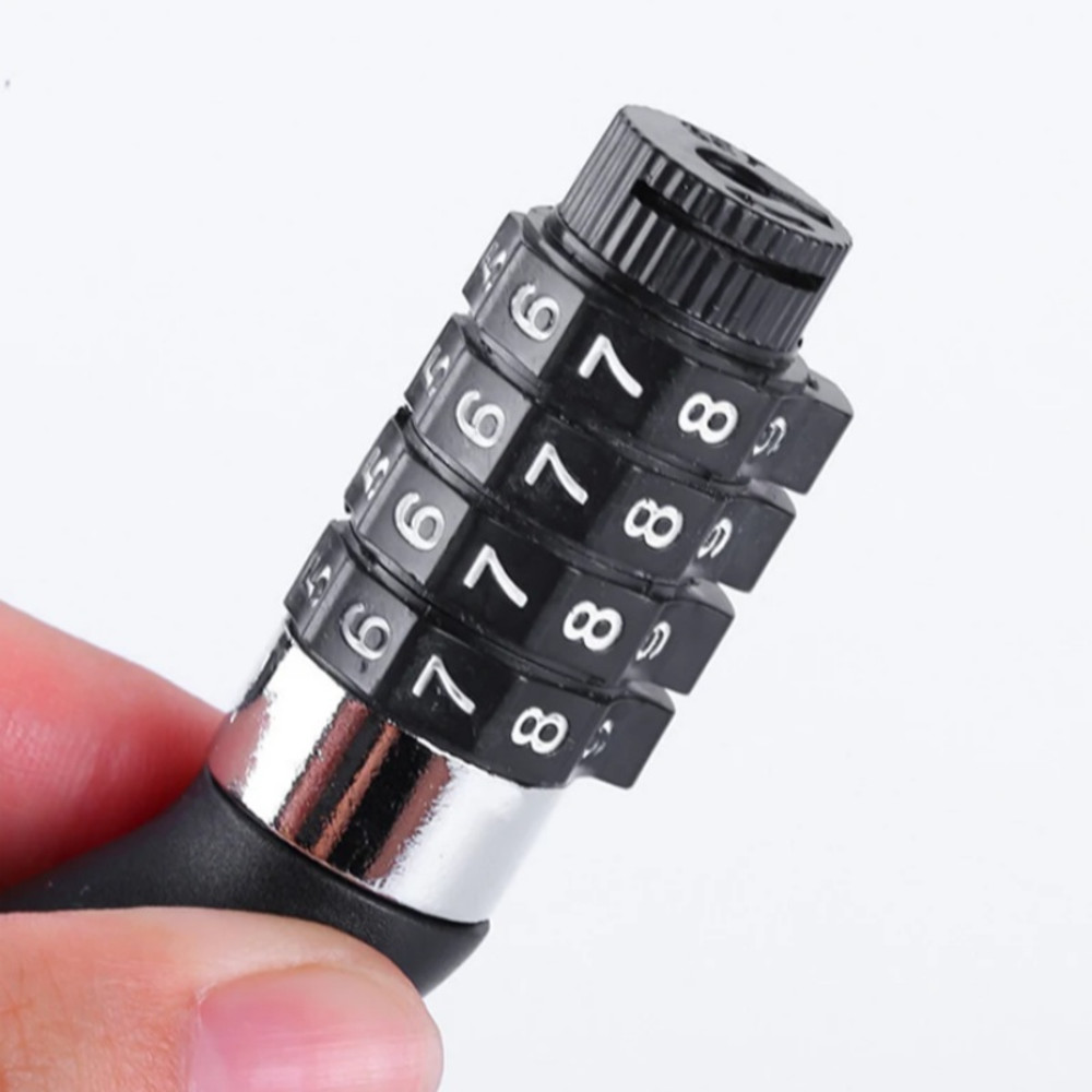 Steel Cable Bicycle Lock, Combination Number Chain, Digit Security Password, Anti Theft Bike Accessory