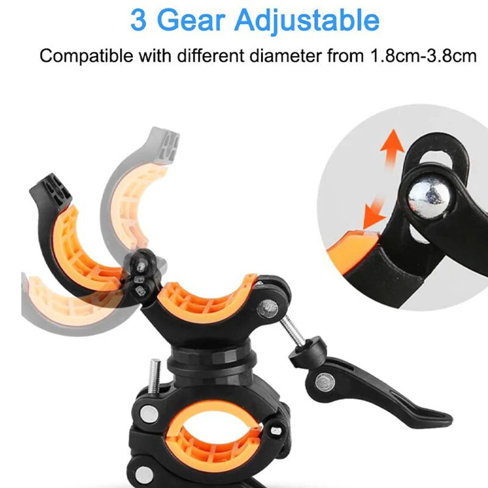 Multifunctional Rotatable Bike Light Holder MTB LED Flashlight Bracket Road Cycling Mount Accessory 2