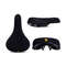 Flannelette Bike Seat Wheelie Black Bicycle Saddle With Logos Embroidery Logo Rail 0