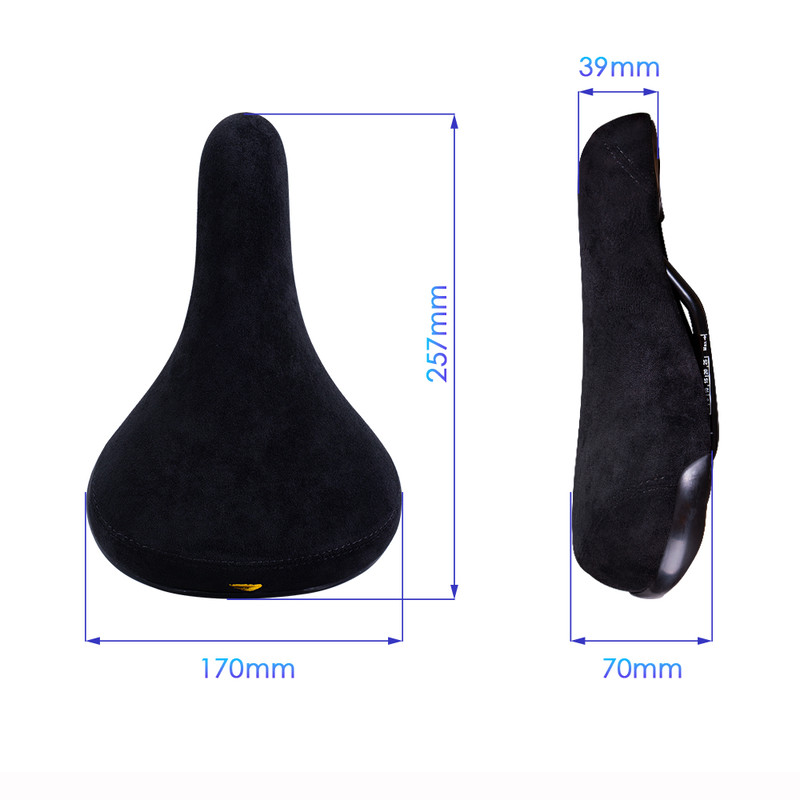 Flannelette Bike Seat Wheelie Black Bicycle Saddle With Logos Embroidery Logo Rail 4