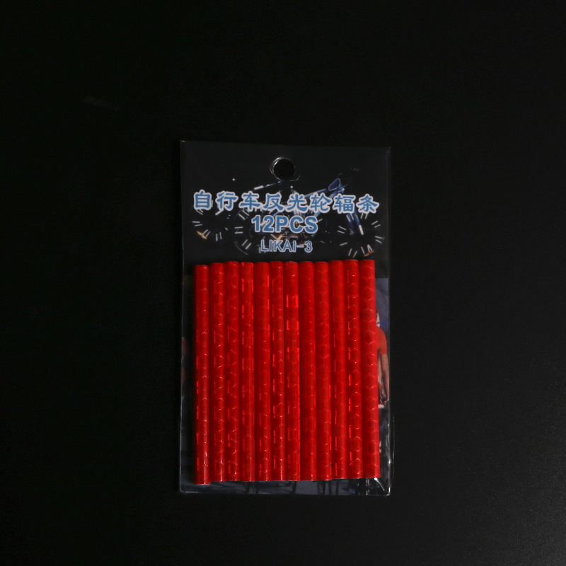 Bicycle Wheel Reflective Stickers Bag Spoke Tube Strips DIY Cycling Reflector Safety Warning Light 3