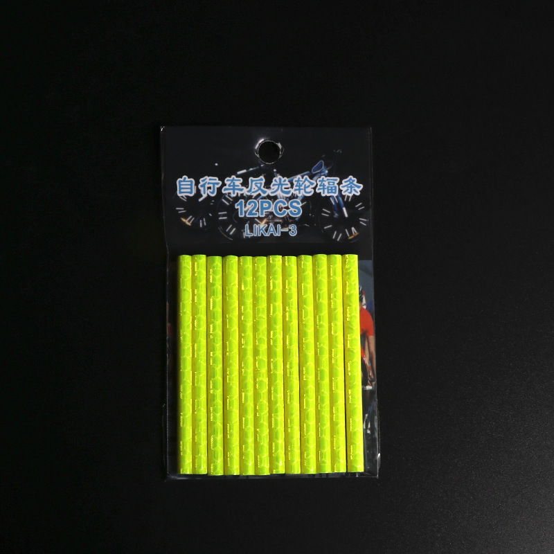 Bicycle Wheel Reflective Stickers Bag Spoke Tube Strips DIY Cycling Reflector Safety Warning Light 5