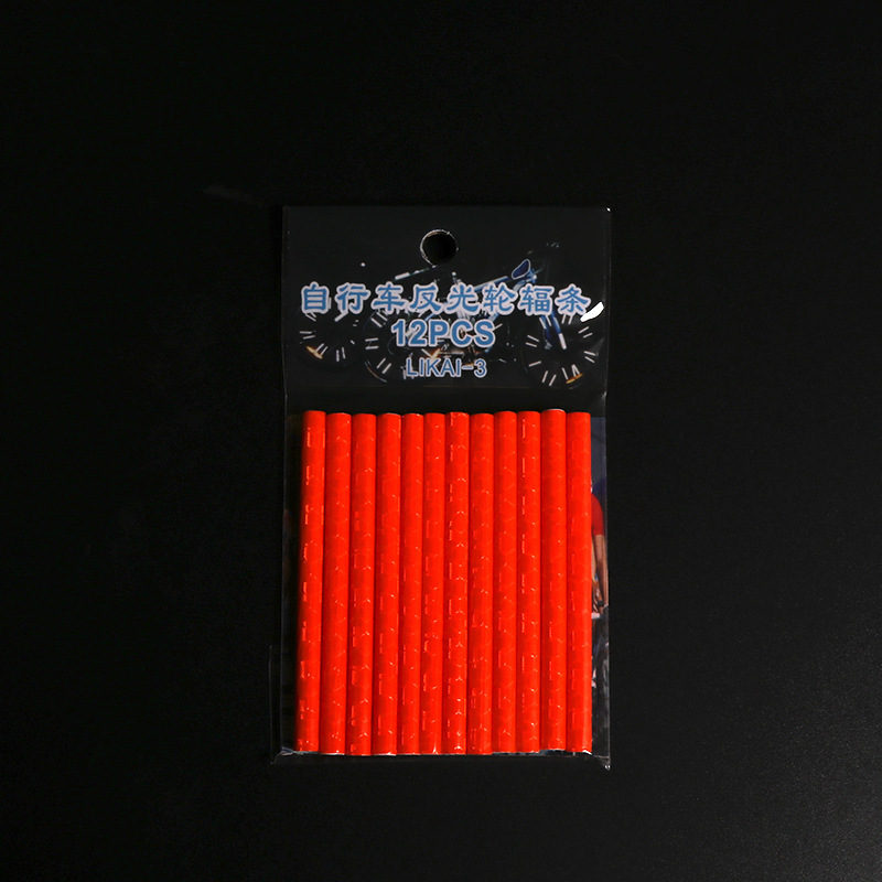 Bicycle Wheel Reflective Stickers Bag Spoke Tube Strips DIY Cycling Reflector Safety Warning Light 7