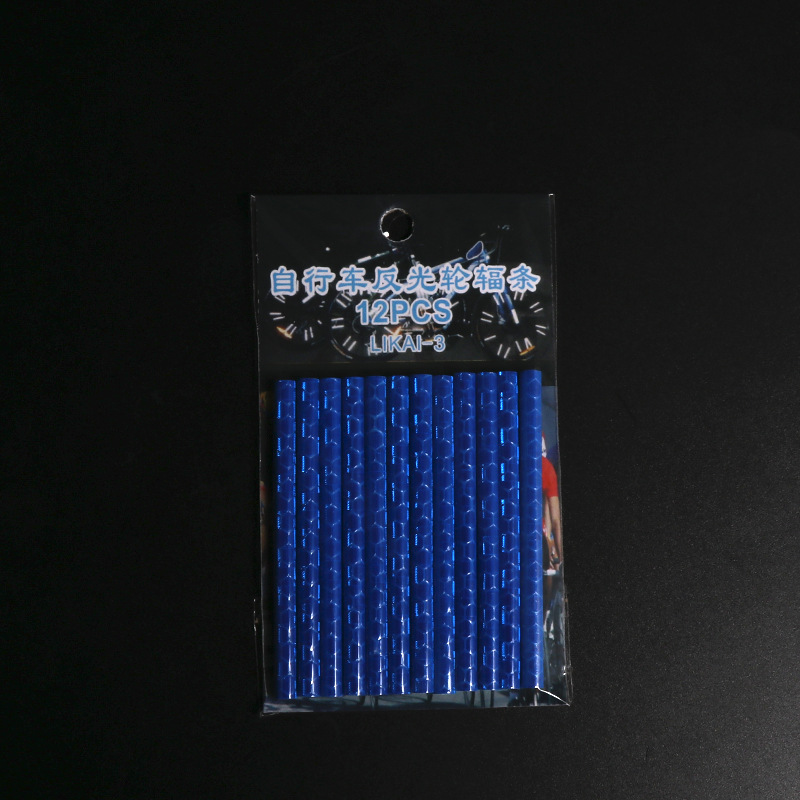 Bicycle Wheel Reflective Stickers Bag Spoke Tube Strips DIY Cycling Reflector Safety Warning Light 8