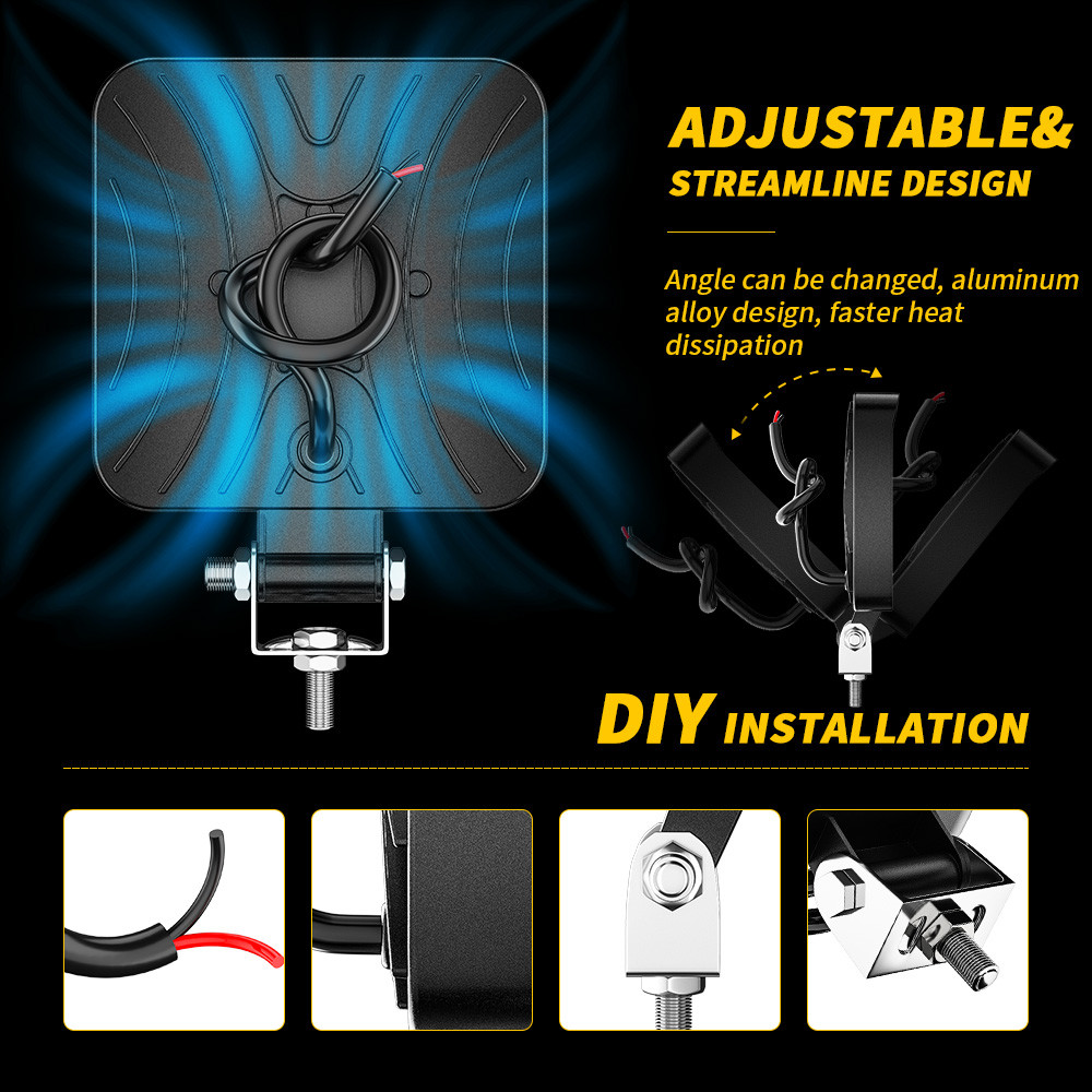 LED Work Light Bar Offroad Spotlight Mini Headlight For Truck Jeep Boat Tractor ATV 4