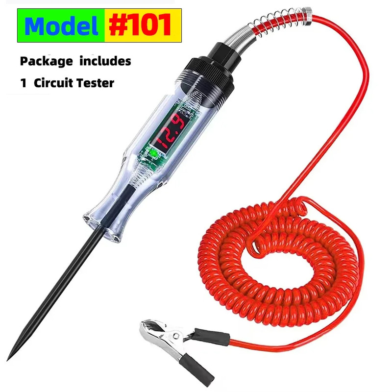 Automotive Circuit Tester QXNY Test Light DC Digital LCD Display For Car SUV RV Truck Lawn Vehicle 6