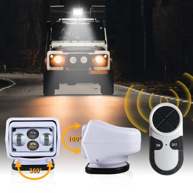 Wireless Spotlight LED Searchlight For OffRoad Boat Yacht Truck Tractor 1