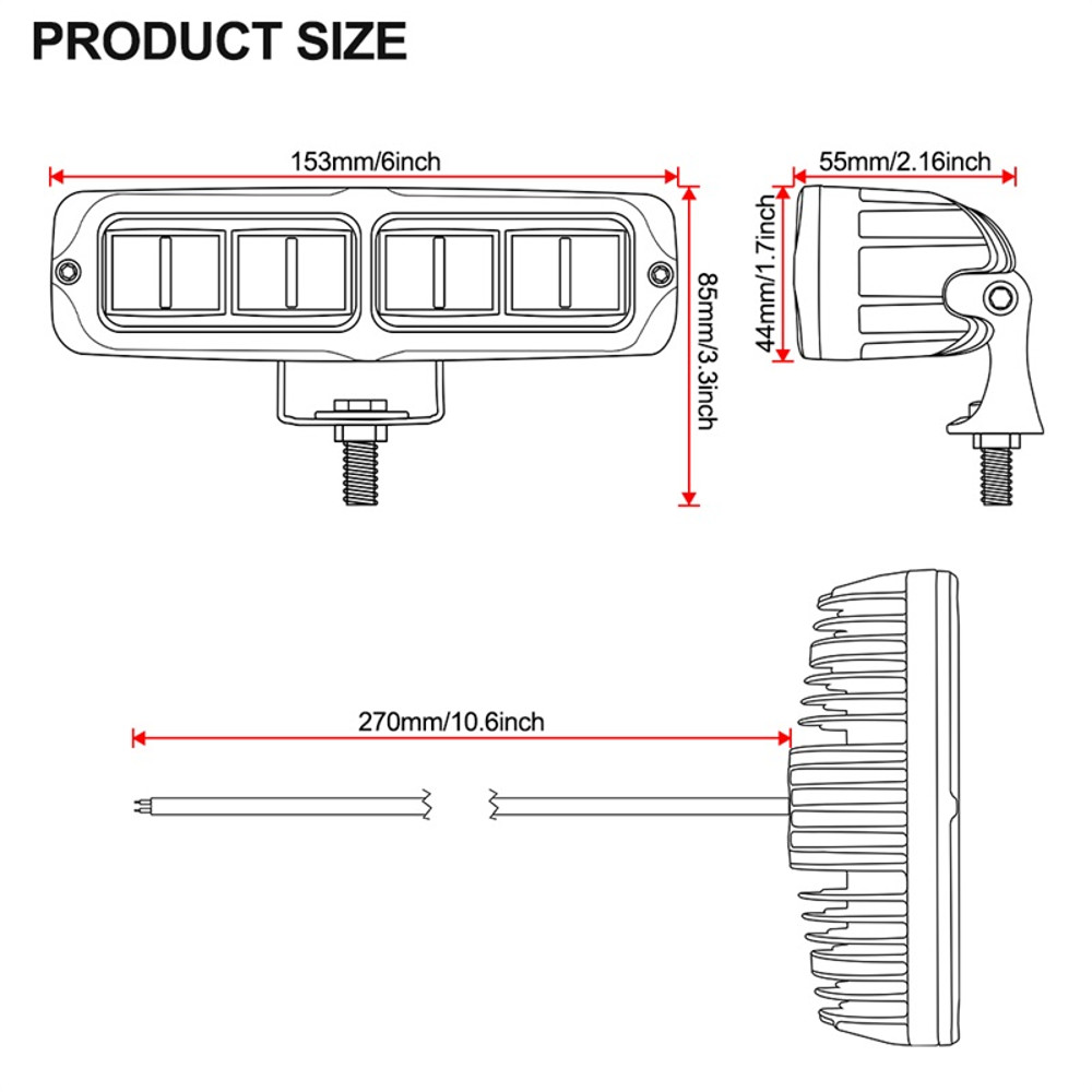Offroad LED Bar LED Work Light Bar For Truck ATV SUV Tractor Driving Fog Lamp 4