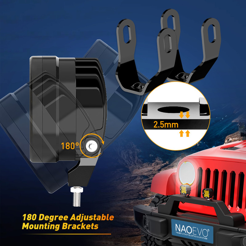 Offroad LED Headlights Work Light Bar Fog Lamp Spotlights For Jeep Truck ATV Motorcycle 4