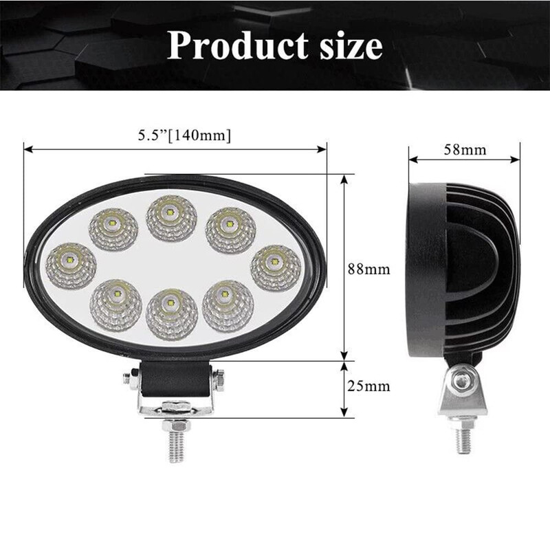 Oval LED Tractor Headlight Harvester Head Lamp Work Light For John Deere Kubota Toyota Sprayer Farm 5