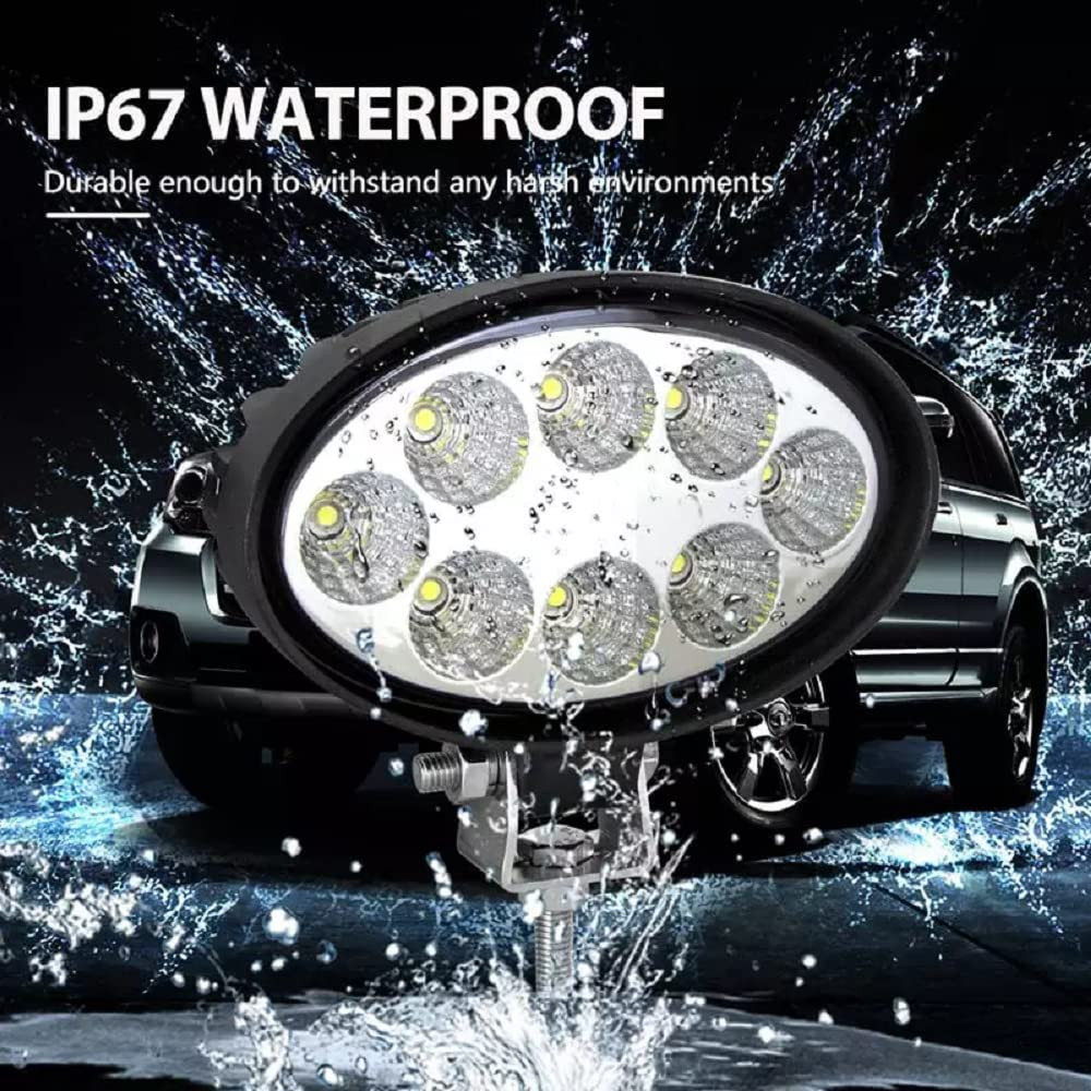 Oval LED Tractor Headlight Harvester Head Lamp Work Light For John Deere Kubota Toyota Sprayer Farm 1