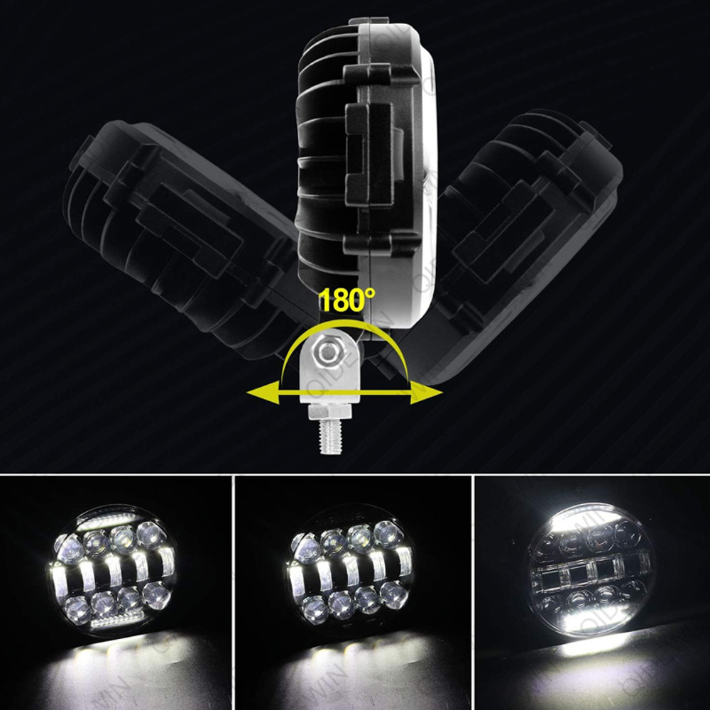 Offroad LED Work Light Bar Round LED Work Light White DRL Flood Spot Beam For Truck ATV SUV Tractor 1