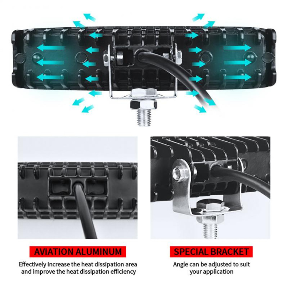 Off Road LED Light Bar 4X4 Accessories Powerful Working Light For Truck Jeep Car Boat Tractor SUV A 3