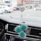 Auto Rearview Mirror Pendant Fashion Diamond Car Accessorie Bling Hairball Ornament Cute Car Decor 3