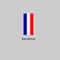 Vinyl French Flag Bumper Sticker, Car Front Decal, Tricolor Badge