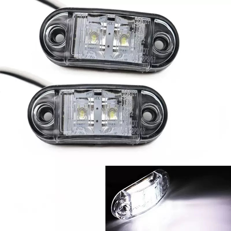 Car External Lights White LED Side Marker Lights Auto Trailer Tail Lamps For Trucks And Lorries 0