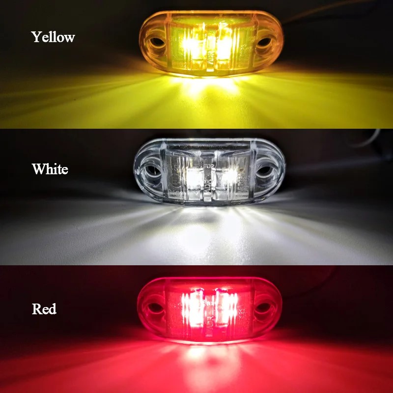 Car External Lights White LED Side Marker Lights Auto Trailer Tail Lamps For Trucks And Lorries 2