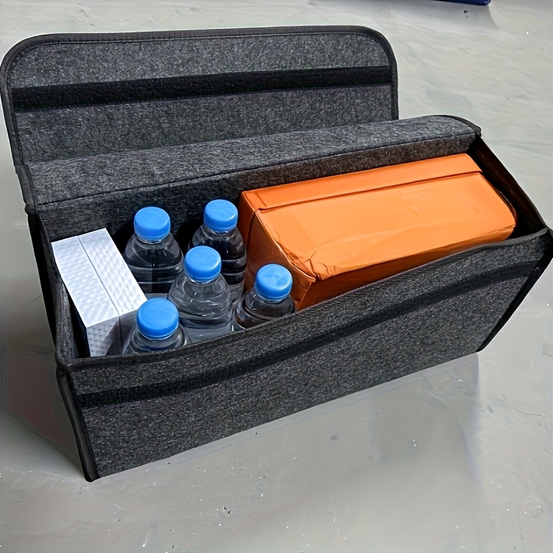 Foldable Car Trunk Storage Box With Compartments And Handle Durable Fabric Bag For SUVs Sedans Truc 2