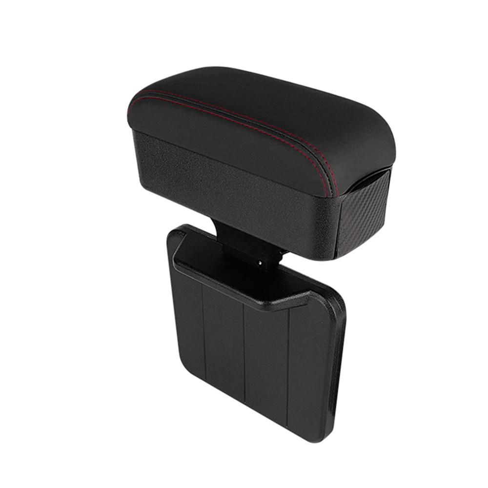 Car Center Console Gap Organizer Height Adjustable Liftable Tray Armrest Pad Elbow Support Storage 6
