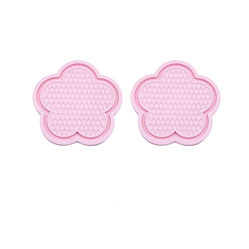 Flower Shaped Car Cup Coaster Silicone Waterproof Non Slip Sift Proof Spill Saucer Car Accessories 7