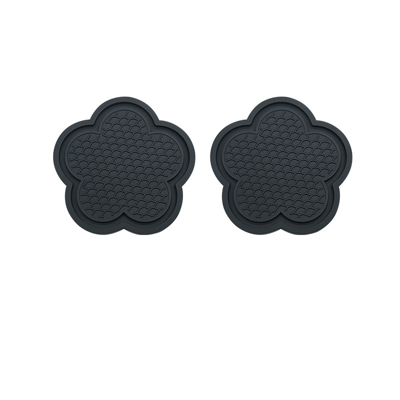 Flower Shaped Car Cup Coaster Silicone Waterproof Non Slip Sift Proof Spill Saucer Car Accessories 8