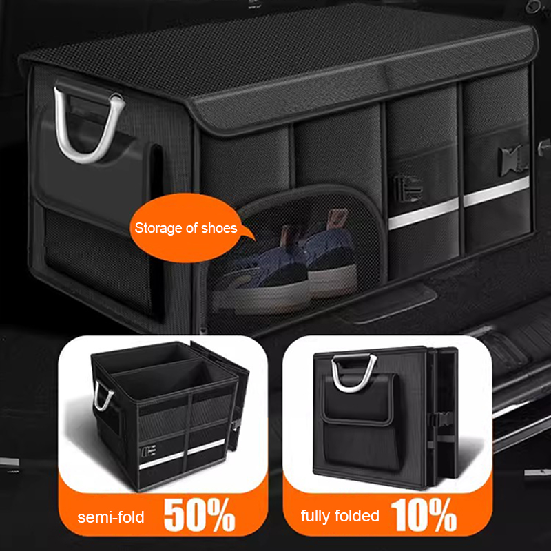 Waterproof Foldable Trunk Organizer Large Capacity Oxford Cloth Car Storage Box For Travel And Camp 2