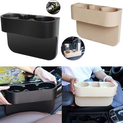 auto seat gap cup holder, car water bottle can organizer, phone keys storage stand, car styling accessories