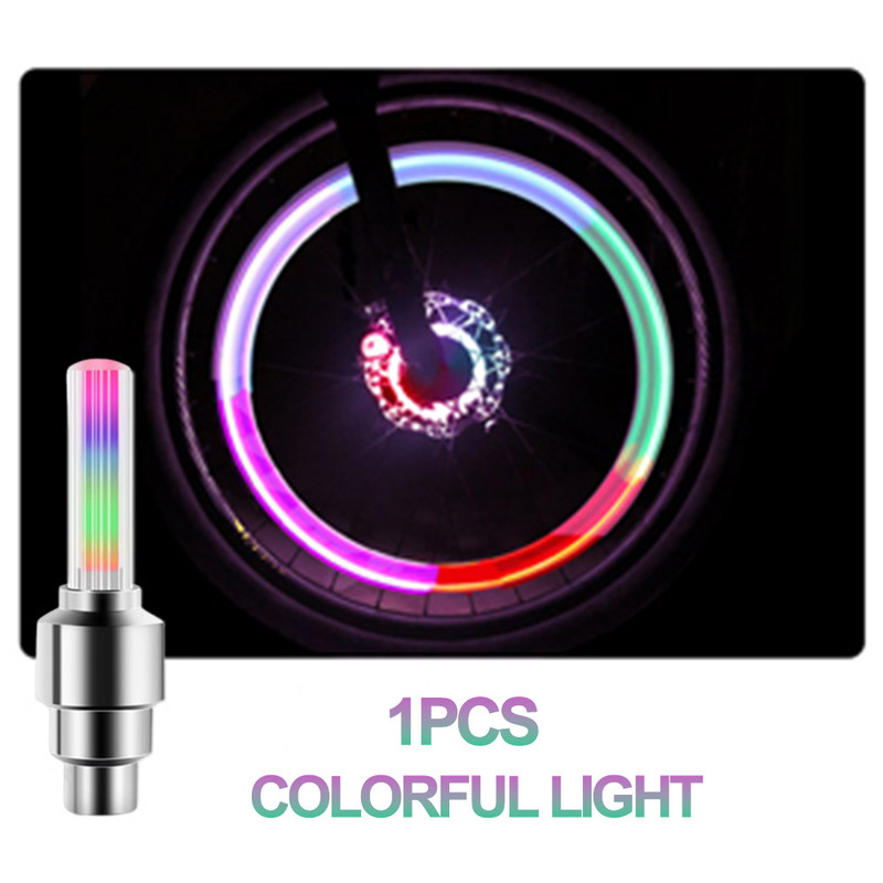 Neon Bicycle Spoke Light LED Bicycle Valve Light Night Riding Warning Bicycle Tire Valve Light Acce 6