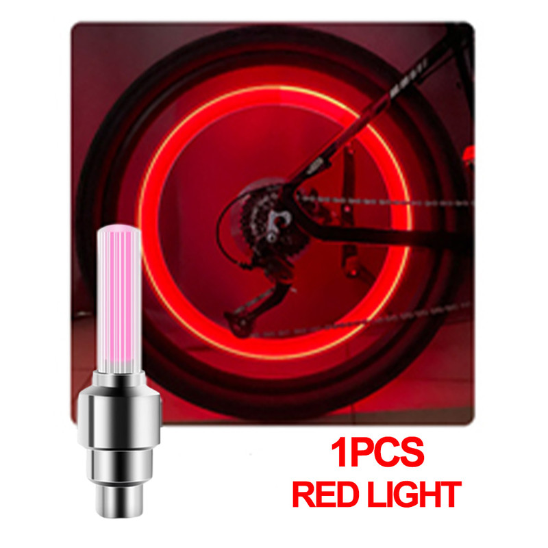 Neon Bicycle Spoke Light LED Bicycle Valve Light Night Riding Warning Bicycle Tire Valve Light Acce 9