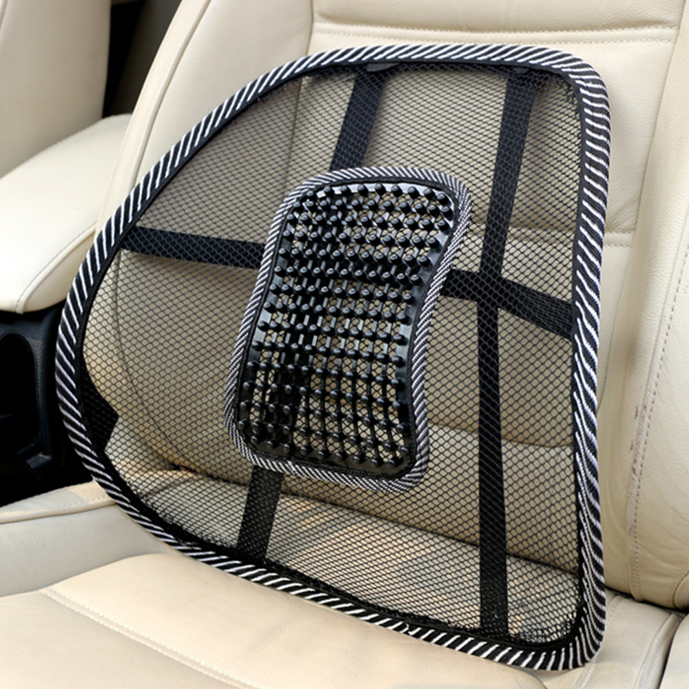 Lumbar Back Cushion Car Seat Mesh Chair Support Massage Back Brace Pad Home Office Comfort Cushion 0