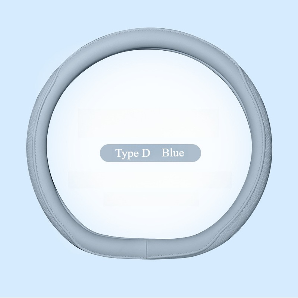 Universal Napa Leather, Breathable Patchwork, Non Slip Car Steering Wheel Cover